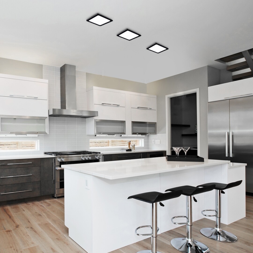 Rabalux - LED Ceiling light LED/24W/230V 3000K 22x22 cm black