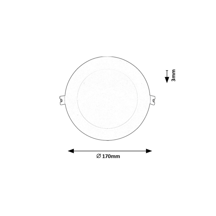 Rabalux - LED Recessed light LED/12W/230V 3000K d. 17 cm white