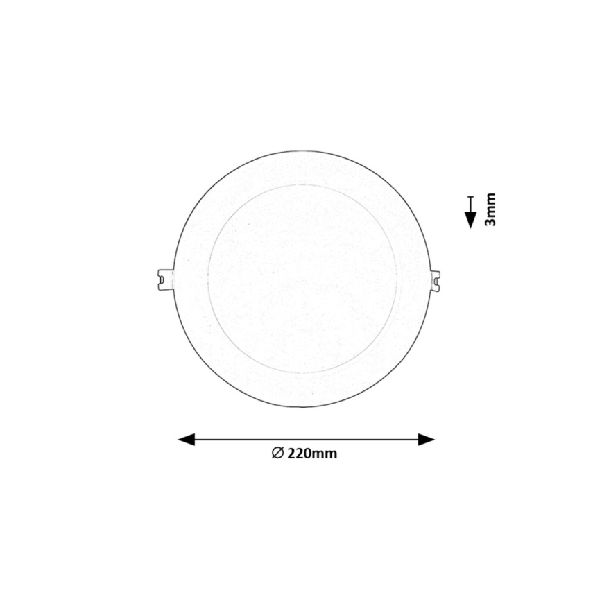 Rabalux - LED Recessed light LED/18W/230V 3000K d. 22 cm white