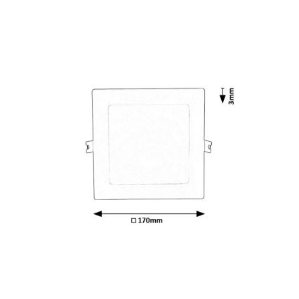 Rabalux - LED Recessed light LED/12W/230V 3000K 17x17 cm white