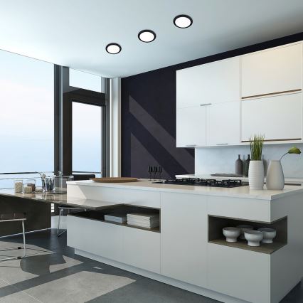 Rabalux - LED Recessed light LED/12W/230V d. 17 cm black
