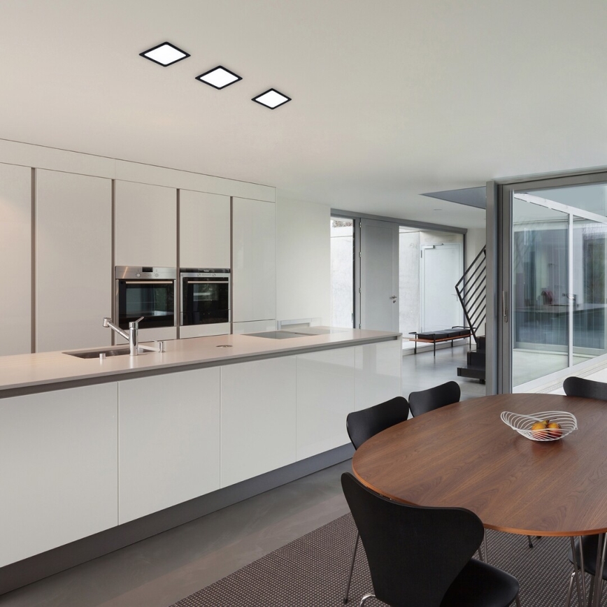 Rabalux - LED Recessed light LED/18W/230V 22x22 cm black