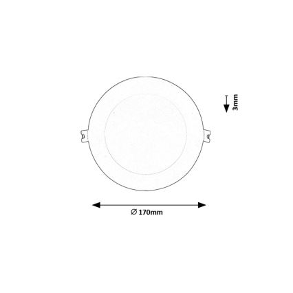 Rabalux - LED Recessed light LED/12W/230V d. 17 cm white