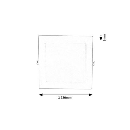 Rabalux - LED Recessed light LED/18W/230V 22x22 cm white