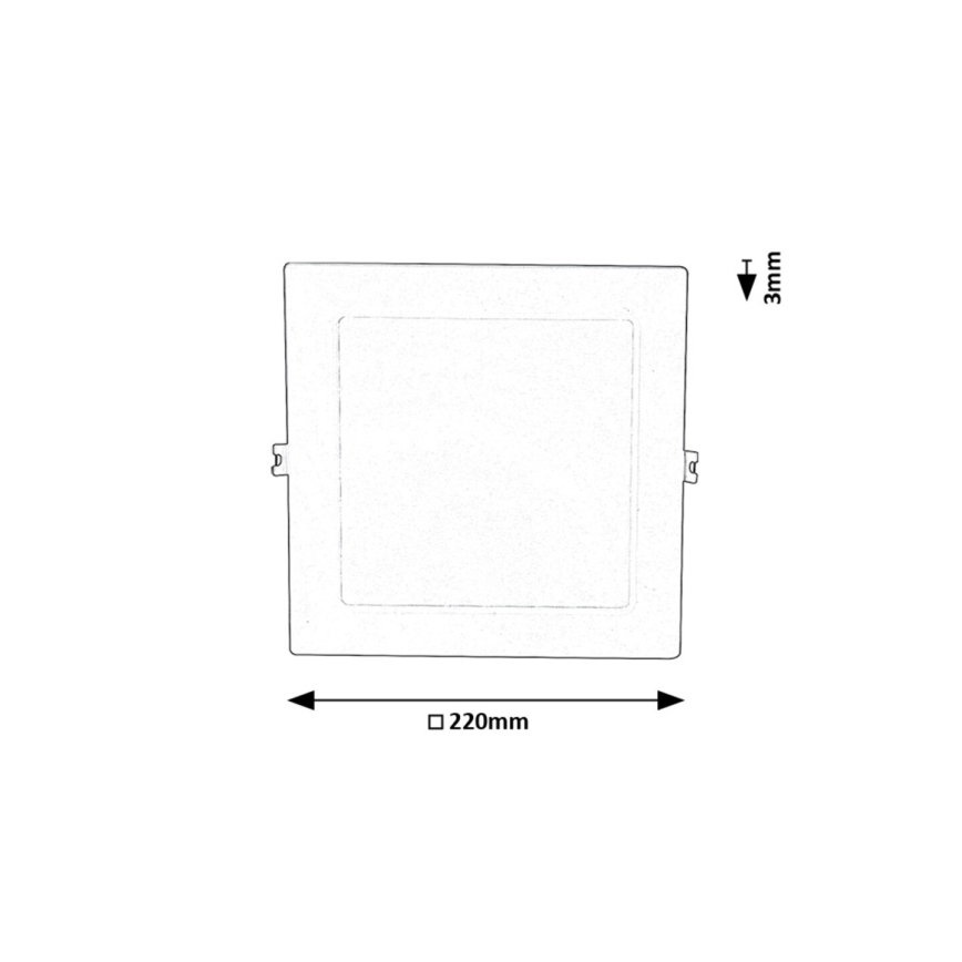 Rabalux - LED Recessed light LED/18W/230V 22x22 cm white