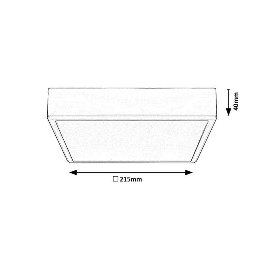 Rabalux - LED Ceiling light LED/22W/230V 3000/4000/6000K 21x21 cm white