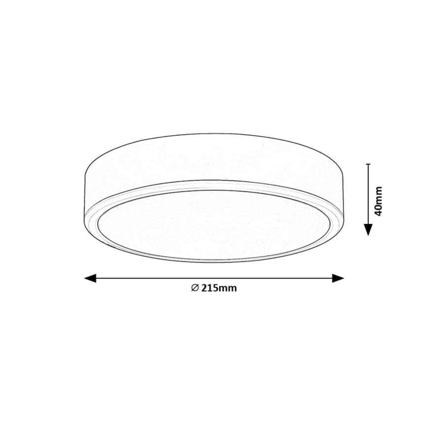 Rabalux - LED Ceiling light LED/22W/230V 3000/4000/6000K d. 21 cm black