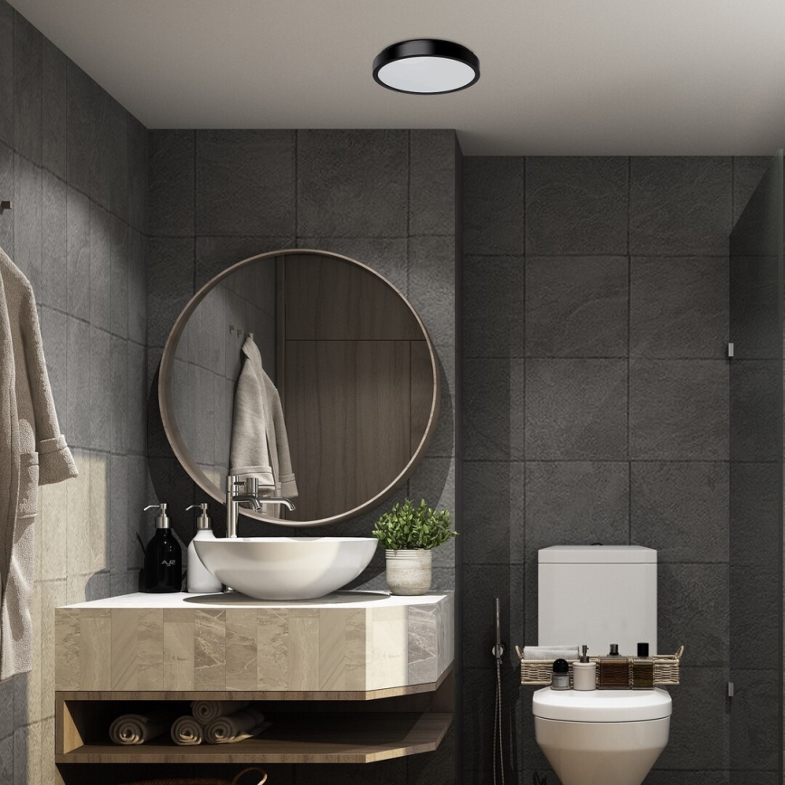 Rabalux - LED Bathroom ceiling light LED/18W/230V IP44 4000K d. 25 cm black