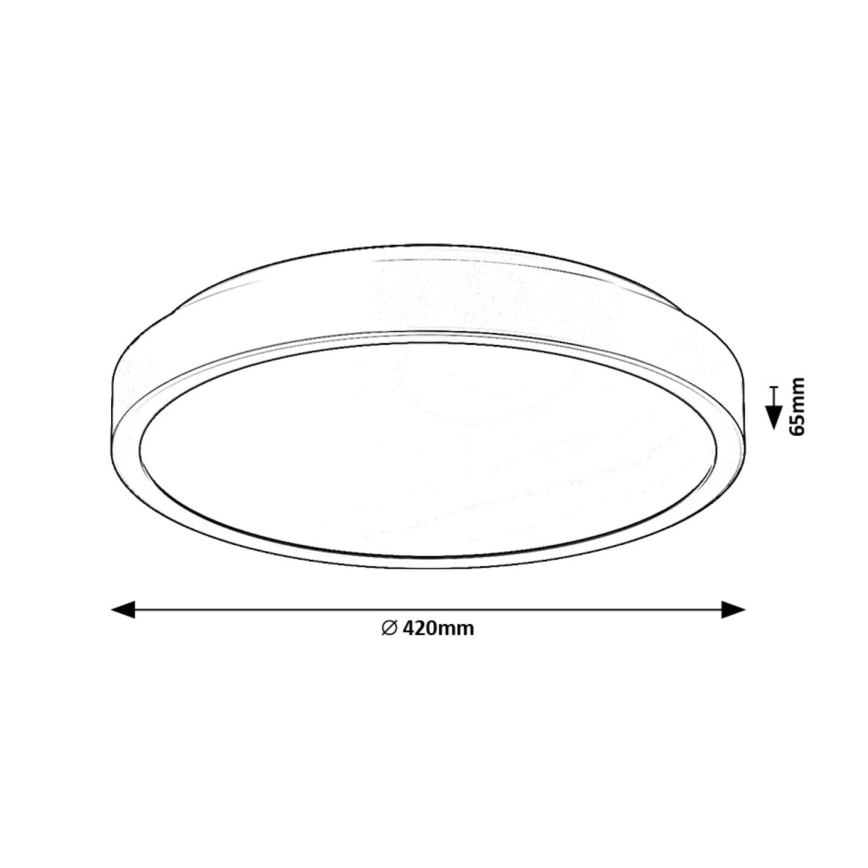 Rabalux - LED Bathroom ceiling light LED/48W/230V IP44 4000K d. 42 cm white
