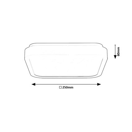 Rabalux - LED Bathroom ceiling light LED/18W/230V IP44 4000K 25x25 cm white