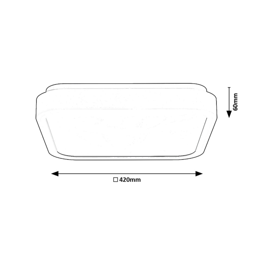Rabalux - LED Bathroom ceiling light LED/48W/230V IP44 4000K 42x42 cm white