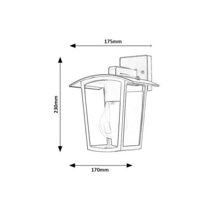 Rabalux - Outdoor wall light 1xE27/15W/230V IP44