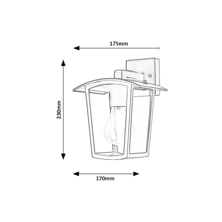 Rabalux - Outdoor wall light 1xE27/15W/230V IP44