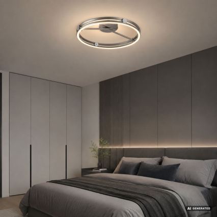 Rabalux - Dimmable LED ceiling light LED/60W/230V 3000-6500K Ø 50 cm grey + remote control