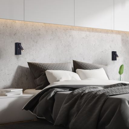 Rabalux - LED Wall spotlight LED/4W/230V black