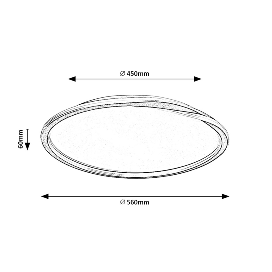 Rabalux  - LED Ceiling light LED/40W/230V d. 56 cm black