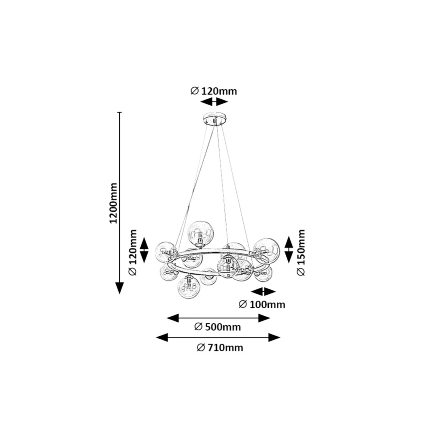 Rabalux - Chandelier on a string 11xG9/28W/230V