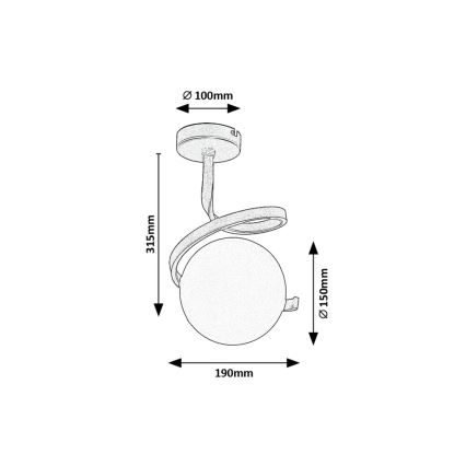Rabalux - Surface-mounted chandelier 1xE27/20W/230V