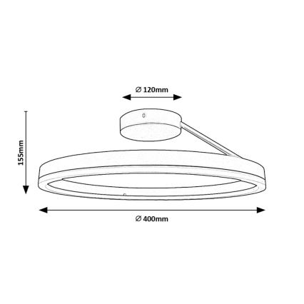 Rabalux - LED Ceiling light LED/24W/230V 3000/4000/6500K