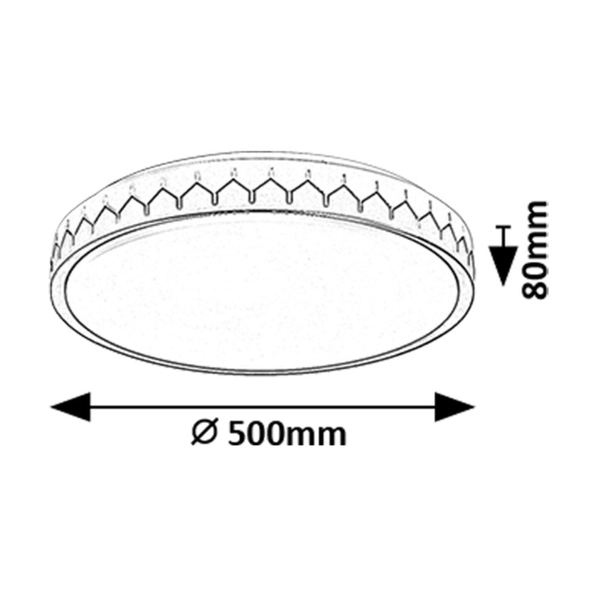 Rabalux - LED Dimmable ceiling light LED/48W/230V 3000-6500K + remote control