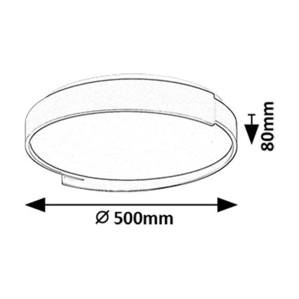 Rabalux - LED Dimmable ceiling light LED/48W/230V 3000-6500K + remote control