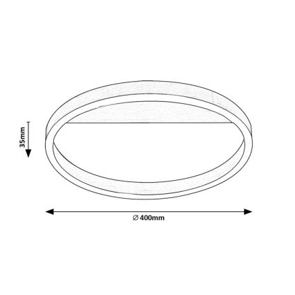 Rabalux - LED Ceiling Light LED/20W/230V Matte Chrome Ø 40 cm
