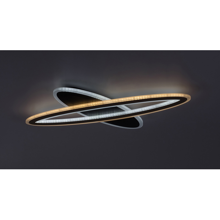 Rabalux - LED Dimmable Ceiling Light LED/70W/230V 3000/4000/6000K Black + Remote Control dia. 70 cm