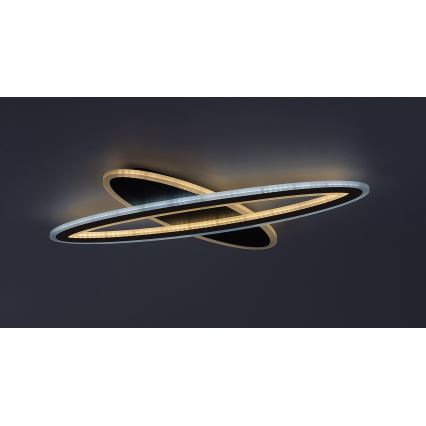 Rabalux - LED Dimmable Ceiling Light LED/70W/230V 3000/4000/6000K Black + Remote Control dia. 70 cm