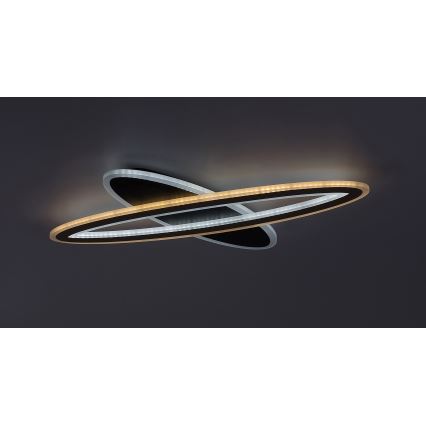 Rabalux - LED Dimmable ceiling light LED/70W/230V 3000/4000/6000K black + remote control