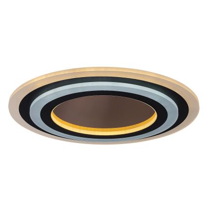 Rabalux - Dimmable LED Ceiling Light LED/56W/230V 3000/4000/6000K Matte Chrome/Black + Remote Control Ø 45 cm