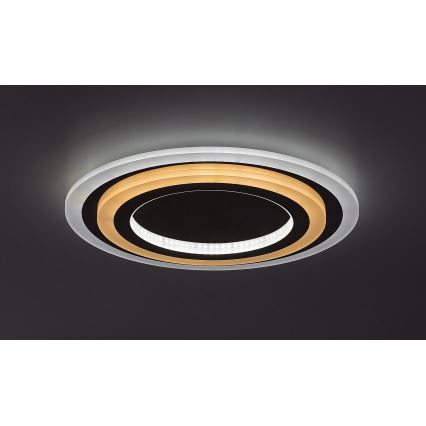 Rabalux - LED Dimmable ceiling light LED/56W/230V 3000/4000/6000K matte chrome + remote control