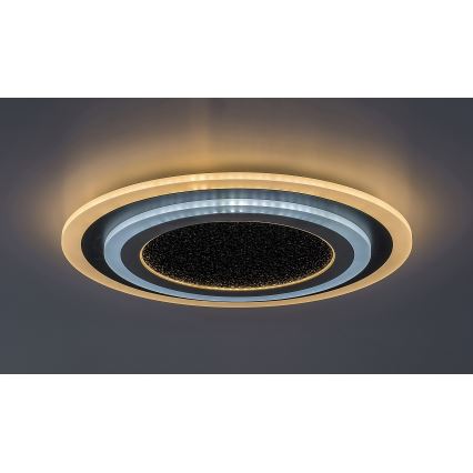 Rabalux - LED Dimmable ceiling light LED/56W/230V 3000/4000/6000K black + remote control