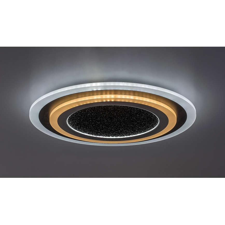Rabalux - LED Dimmable ceiling light LED/56W/230V 3000/4000/6000K black + remote control