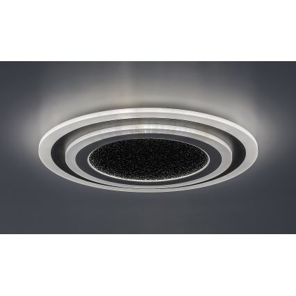 Rabalux – Dimmable LED Ceiling Light, 56 W, 230 V, selectable 3000/4000/6000 K, Black, with Remote Control, Ø 45 cm