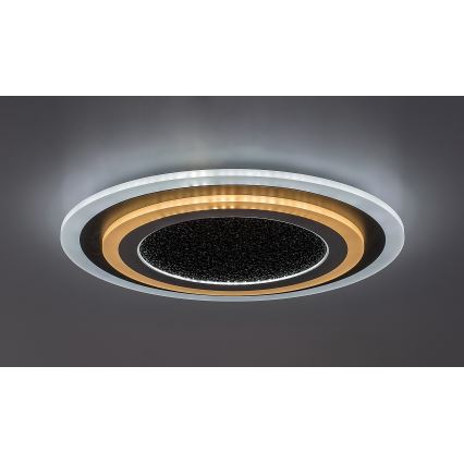 Rabalux – Dimmable LED Ceiling Light, 56 W, 230 V, selectable 3000/4000/6000 K, Black, with Remote Control, Ø 45 cm