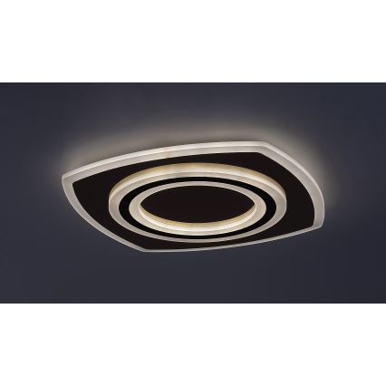 Rabalux - Dimmable LED ceiling light LED/60W/230V 3000/4000/6000K matte chrome/black + remote control 48x48 cm
