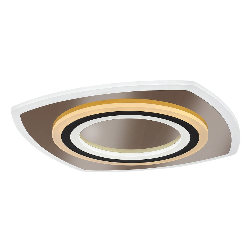 Rabalux - Dimmable LED ceiling light LED/60W/230V 3000/4000/6000K matte chrome/black + remote control 48x48 cm