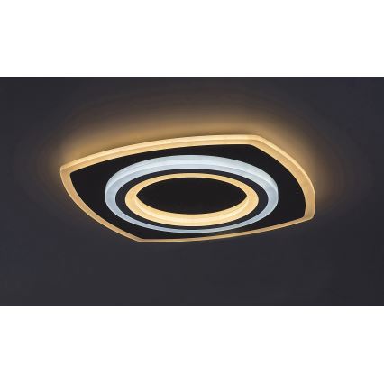 Rabalux - Dimmable LED Ceiling Light LED/60W/230V 3000/4000/6000K Matte Chrome + Remote Control 48x48 cm