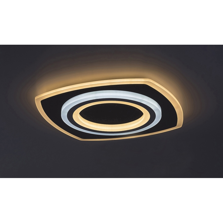 Rabalux - Dimmable LED Ceiling Light LED/60W/230V 3000/4000/6000K Matte Chrome + Remote Control 48x48 cm