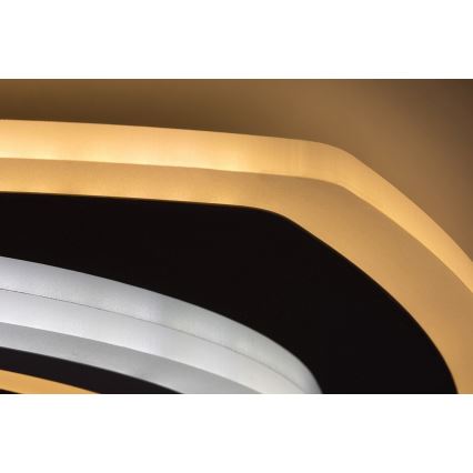 Rabalux - Dimmable LED Ceiling Light LED/60W/230V 3000/4000/6000K Matte Chrome + Remote Control 48x48 cm