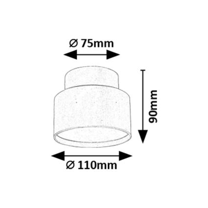 Rabalux - LED Ceiling light LED/16W/230V 3000K black