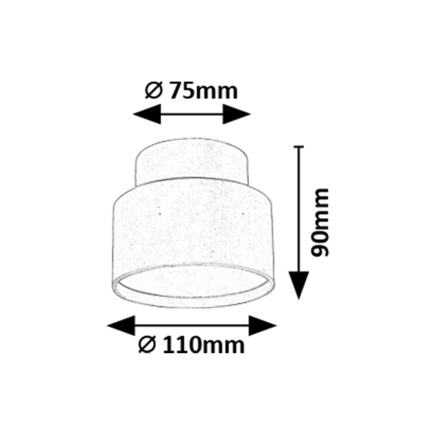 Rabalux - LED Ceiling light LED/16W/230V 3000K black