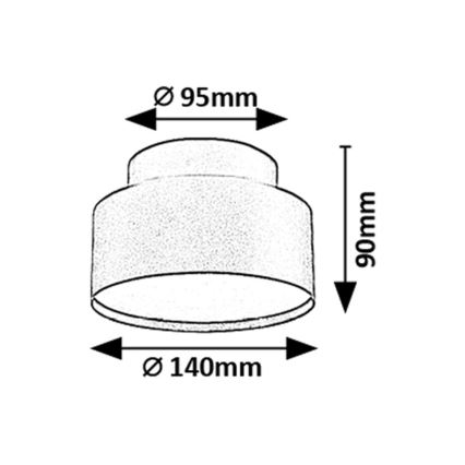 Rabalux - LED Ceiling Light LED/24W/230V 3000K Black Ø 14 cm