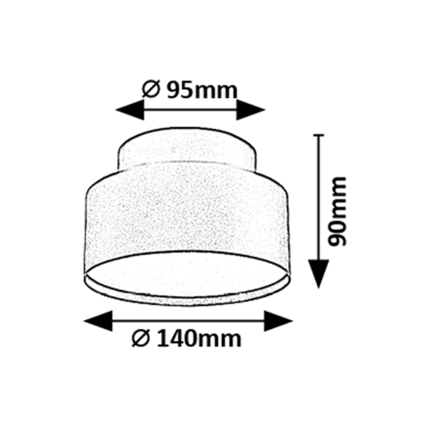 Rabalux - LED Ceiling Light LED/24W/230V 3000K Black Ø 14 cm