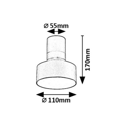 Rabalux - LED Ceiling light LED/10W/230V 3000K black