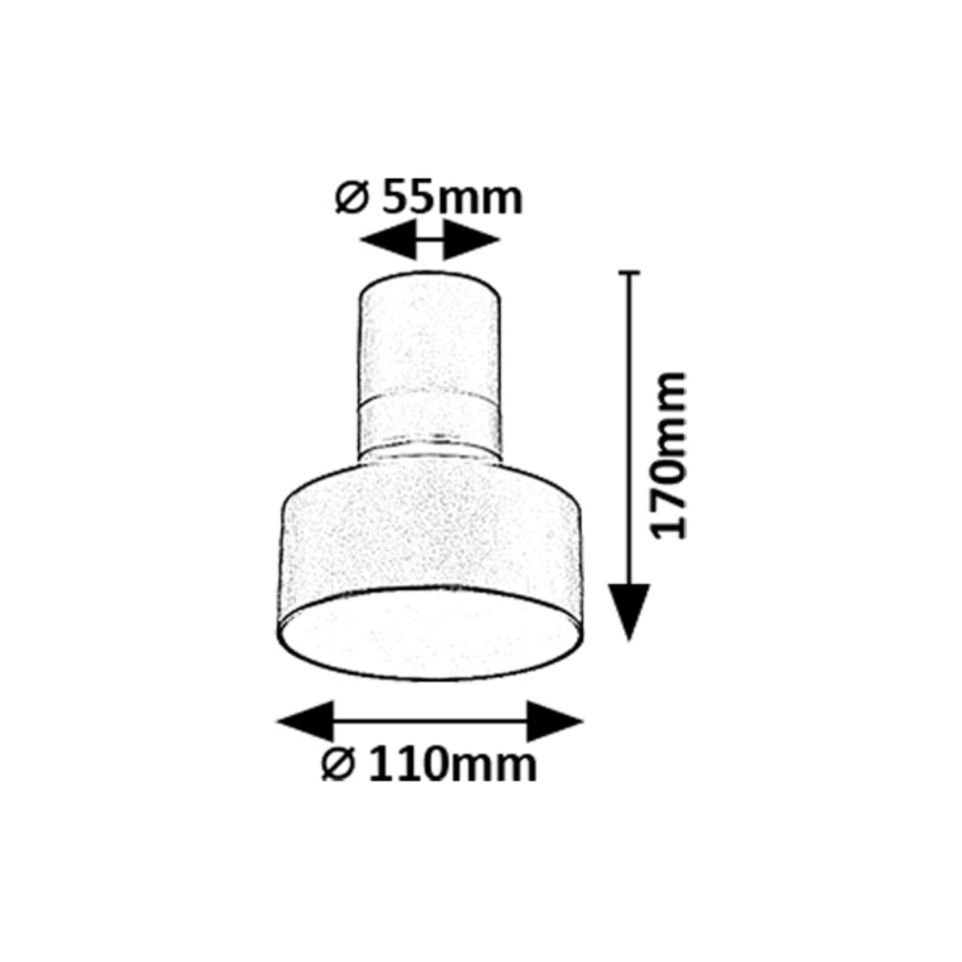 Rabalux - LED Ceiling light LED/10W/230V 3000K black