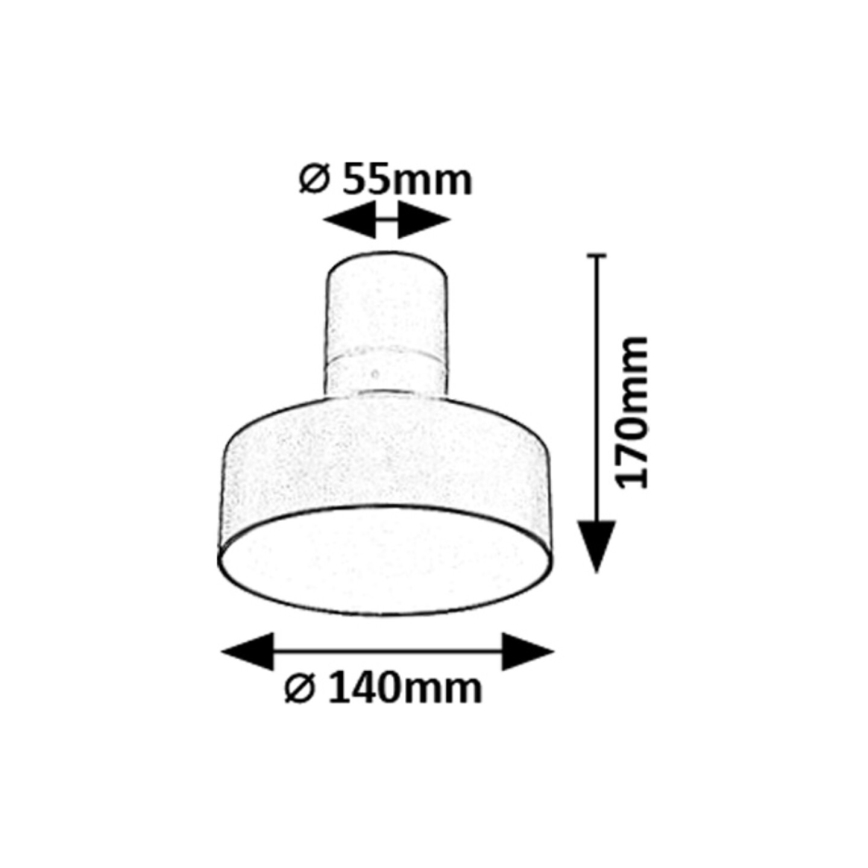 Rabalux - LED Ceiling light LED/16W/230V 3000K black