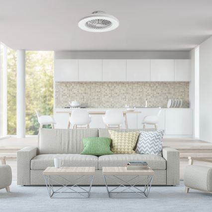 Rabalux - LED Dimmable ceiling light with a fan LED/48W/230V 3000-6500K + remote control