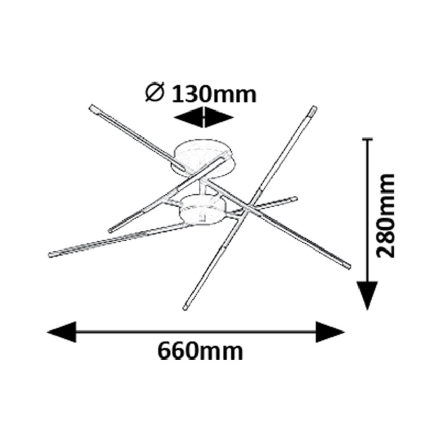 Rabalux - LED Surface-mounted chandelier LED/40W/230V 3000K black