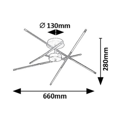 Rabalux - LED Surface-mounted chandelier LED/40W/230V 3000K gold